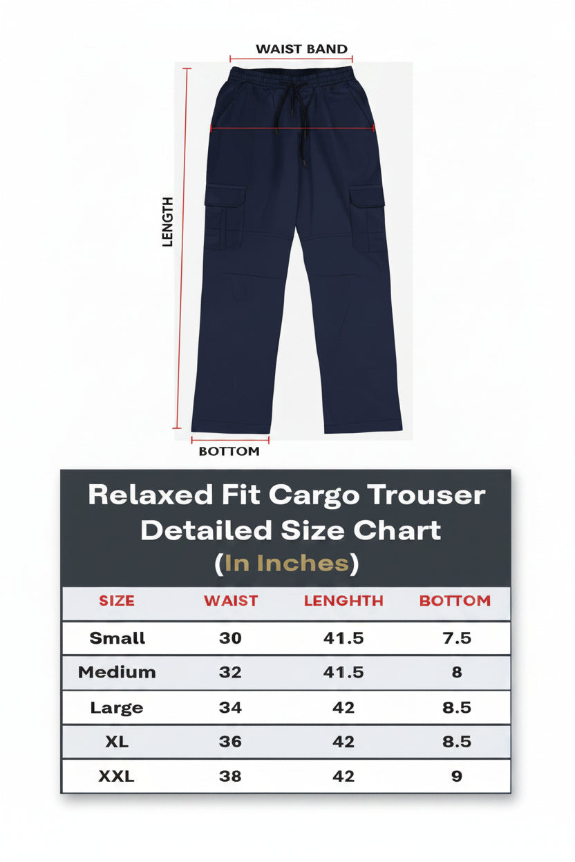 6-Pockets Relaxed Fit Cargo-Offwhite