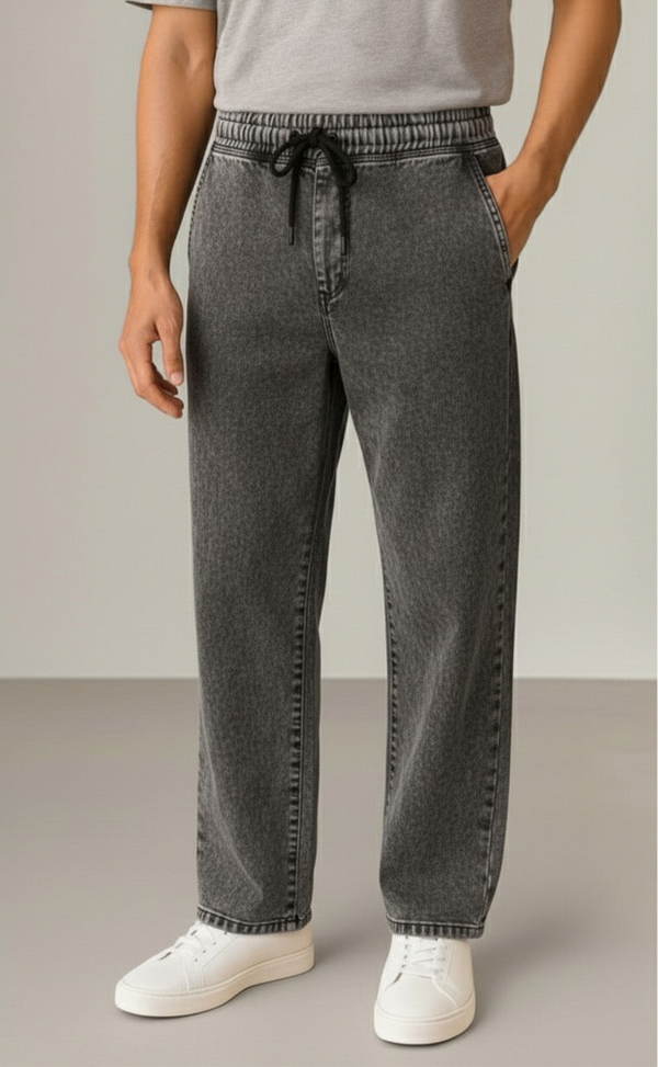 Charcoal Denim Joggers