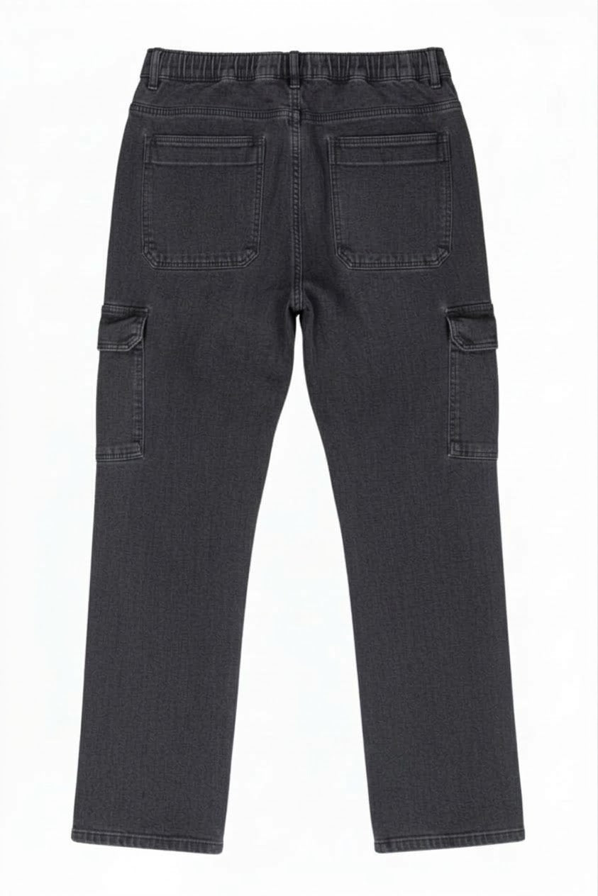 Airflex Denim Baggy Cargo-Charcoal