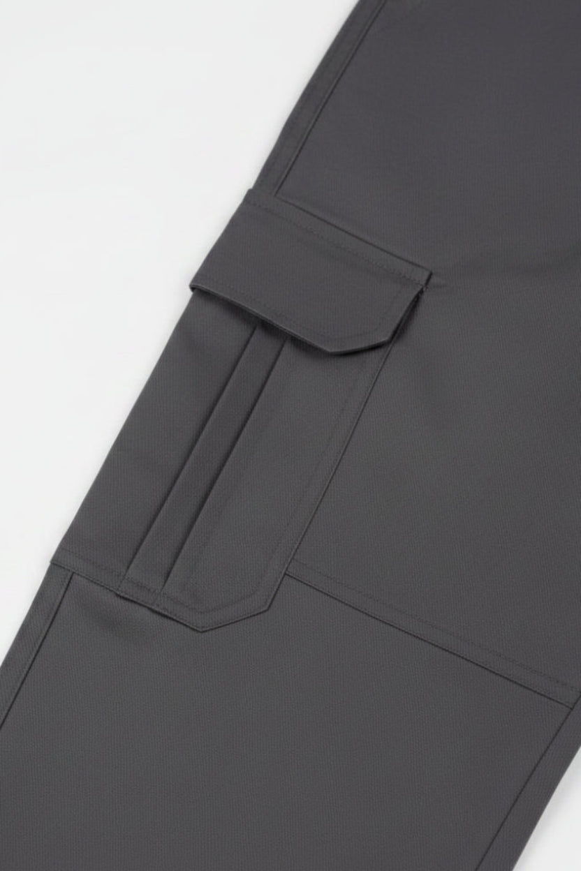 6-Pockets Relaxed Fit Cargo-Charcoal Gray