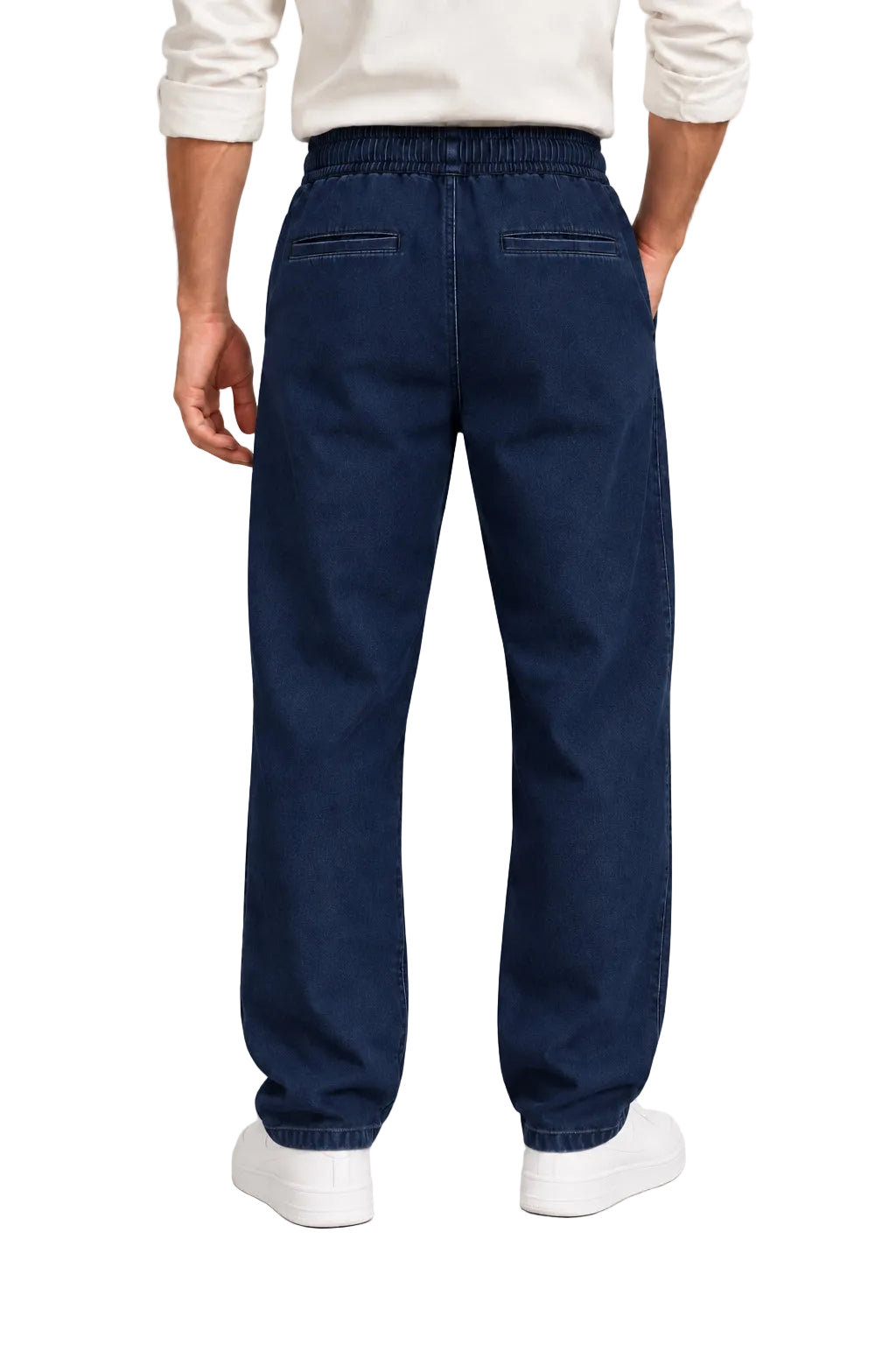Navy Denim Joggers