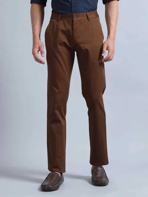 Khaki Brown Cotton Pant