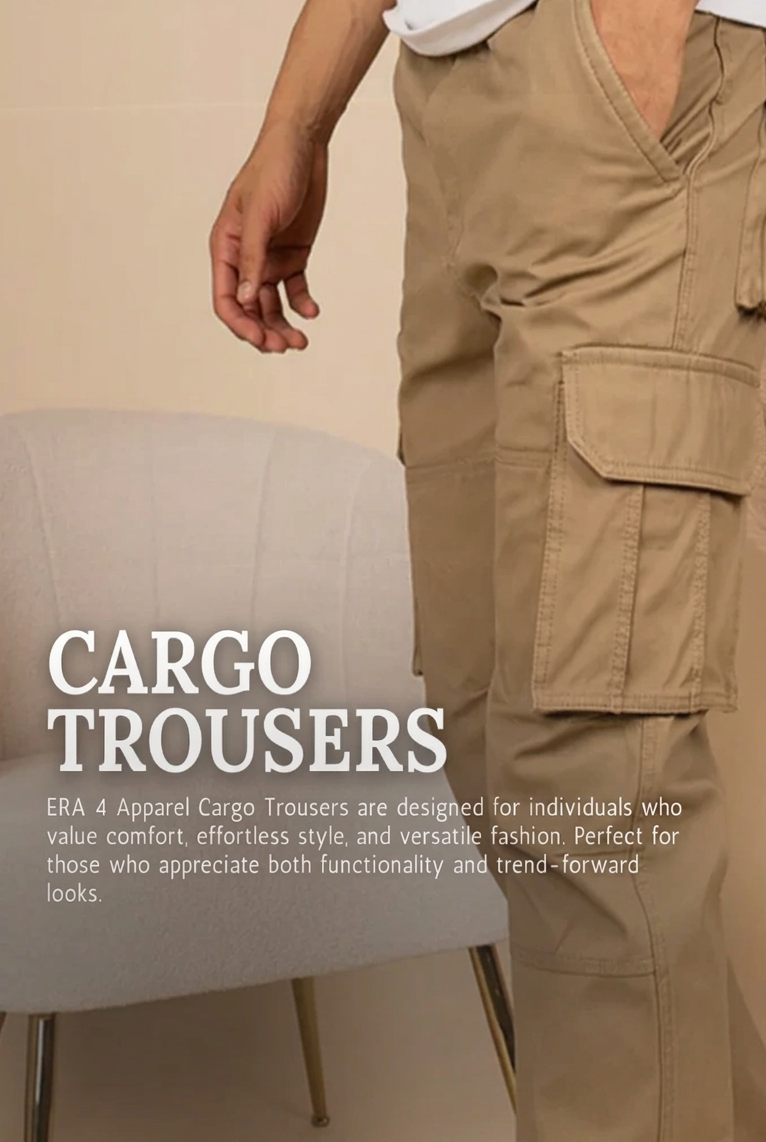 6-Pockets Relaxed Fit Cargo-Navy
