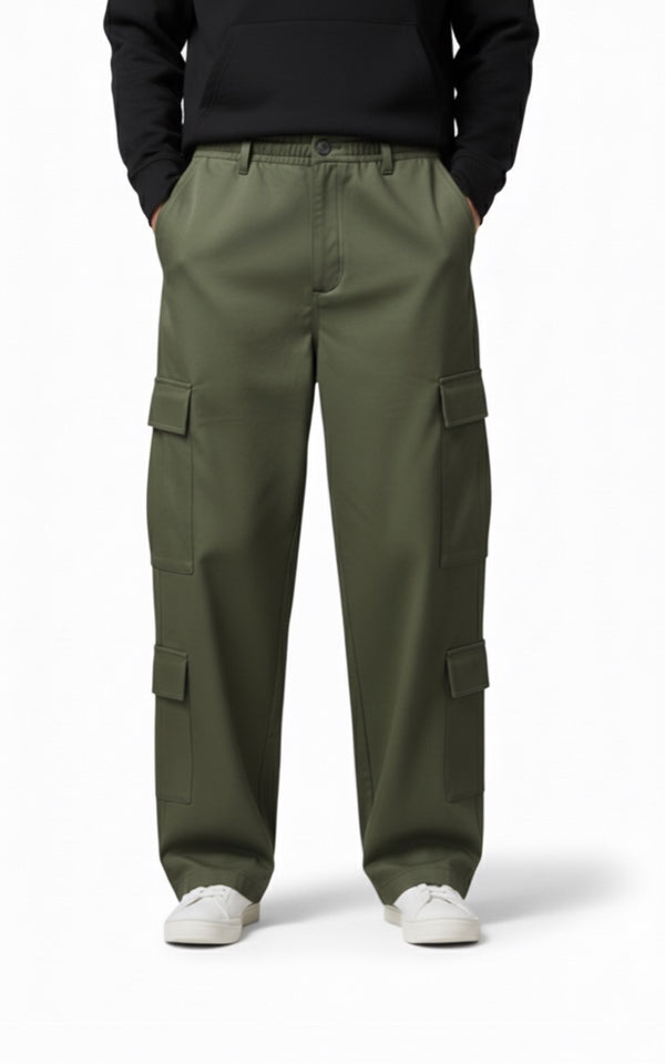 8-Pockets Baggy Cargo-Military