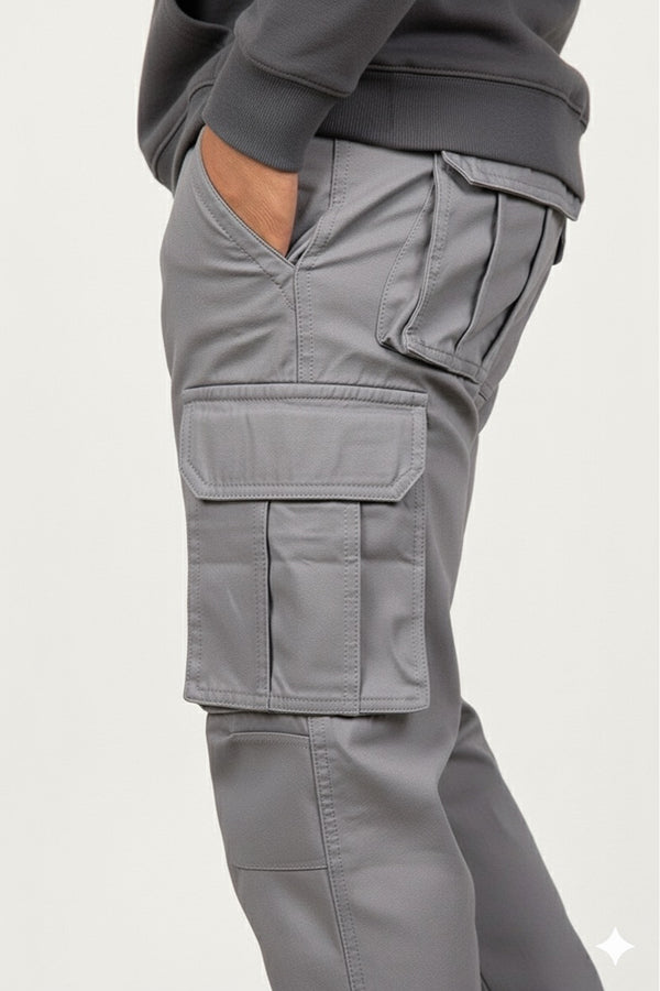 Gray-Relaxed Fit Cargo