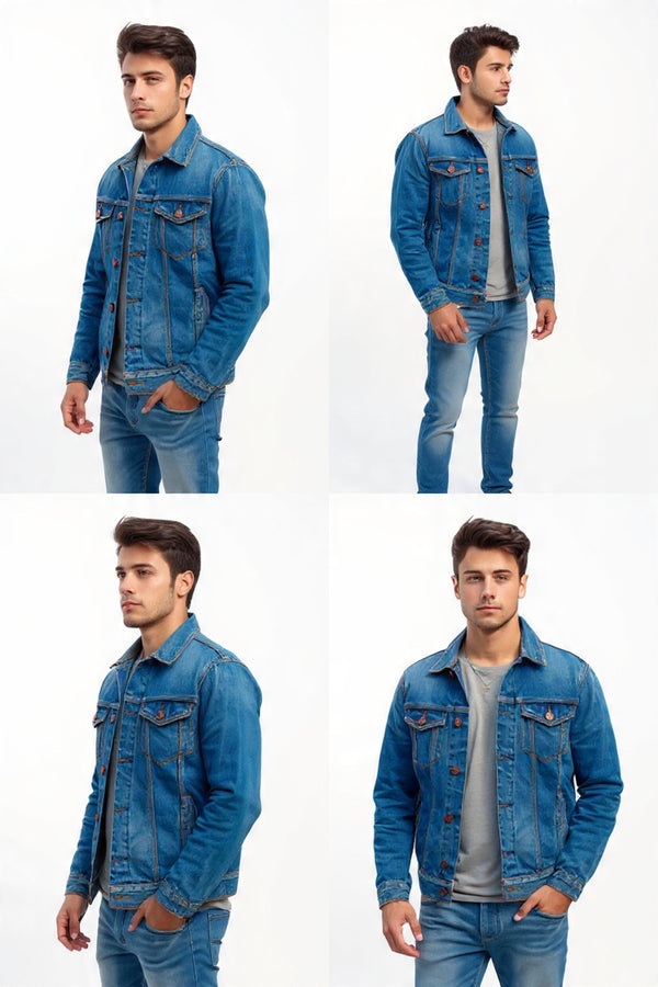 Evergreen Denim Jacket-Sky blue