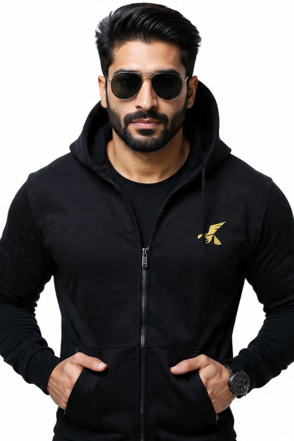 Premium Black Zipper Hoodie