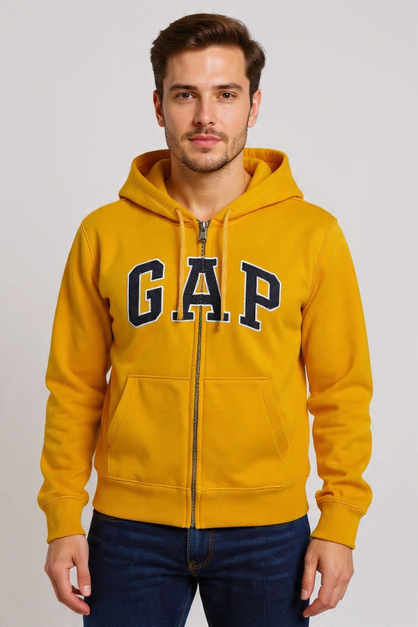 Premium Yellow Zipper Hoodie