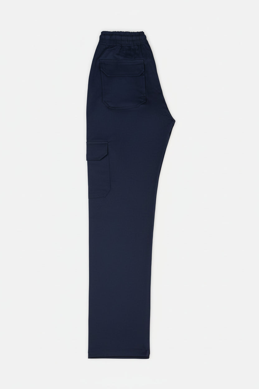 6-Pockets Relaxed Fit Cargo-Navy