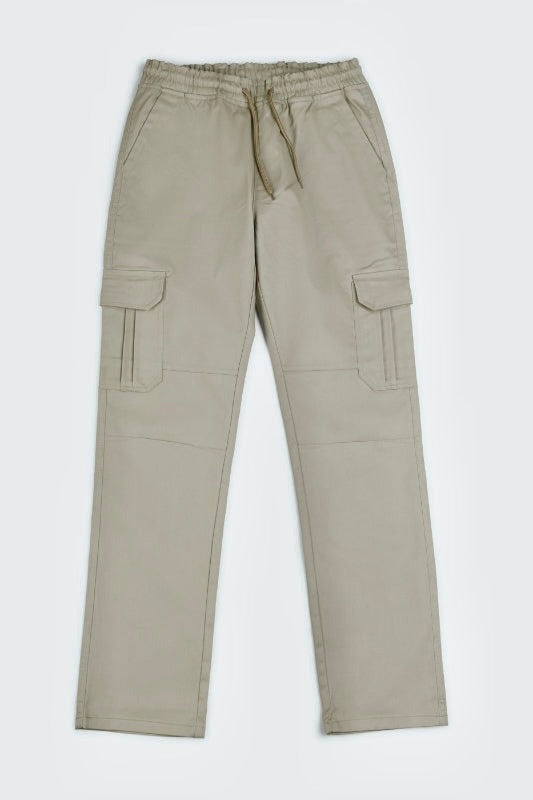 6-Pockets Relaxed Fit Cargo-Beige