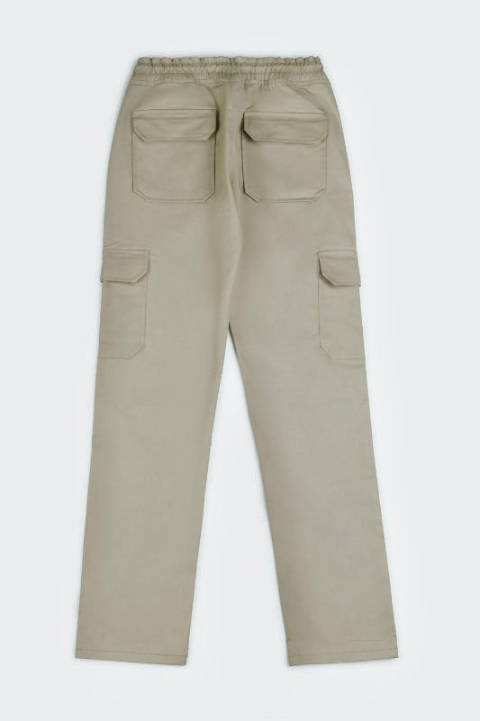6-Pockets Relaxed Fit Cargo-Beige