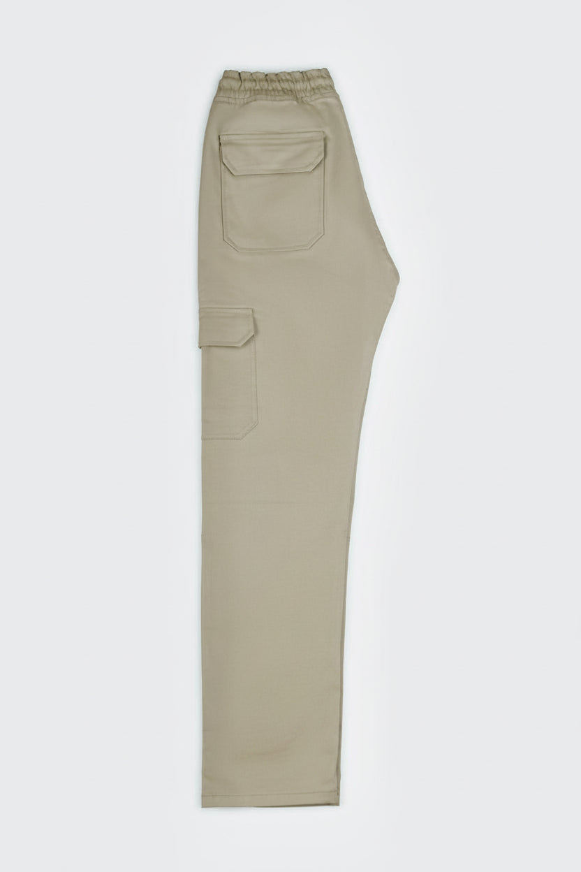 6-Pockets Relaxed Fit Cargo-Beige