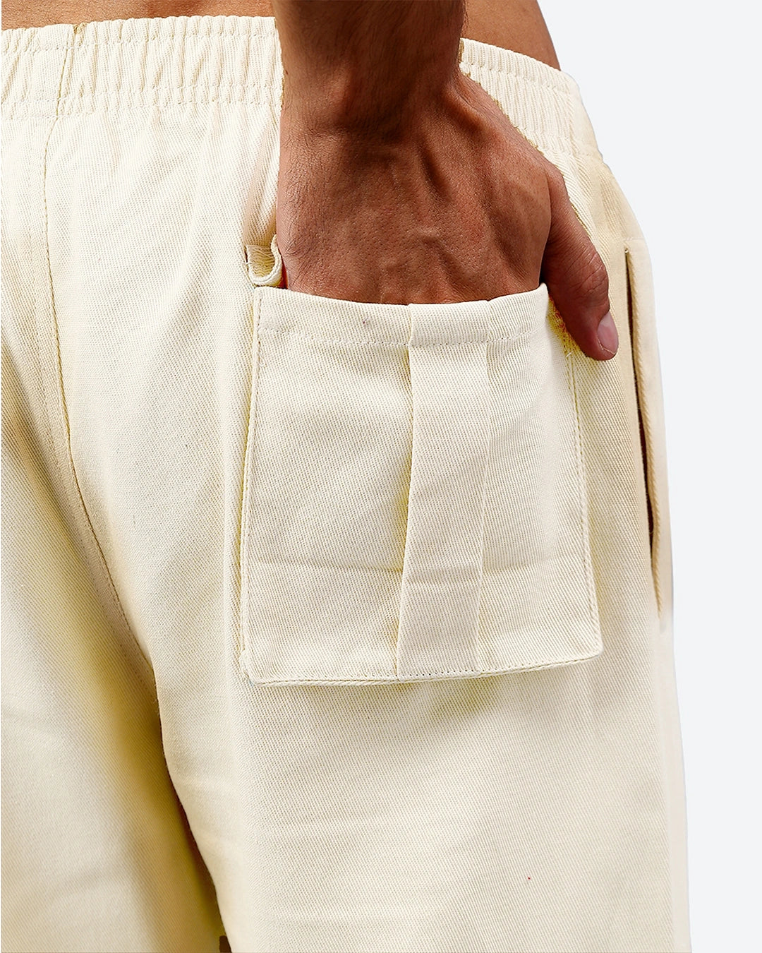 6-Pockets Relaxed Fit Cargo-Offwhite