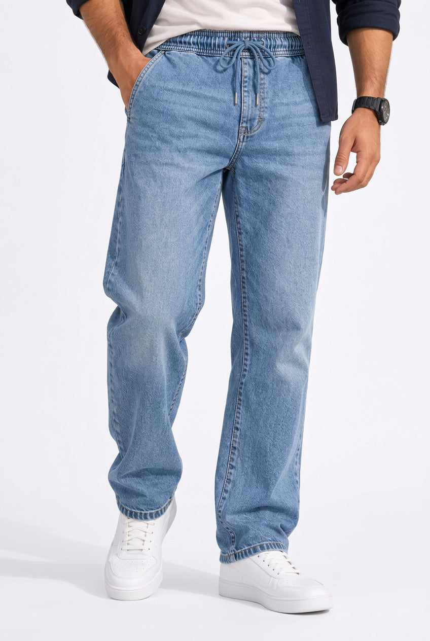 Light Blue Denim Joggers