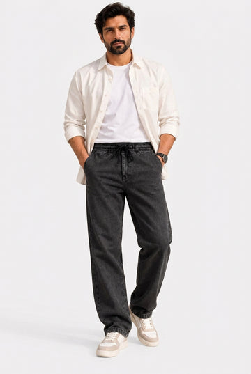 Charcoal Denim Joggers