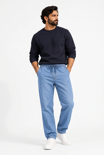 Light Blue Denim Joggers