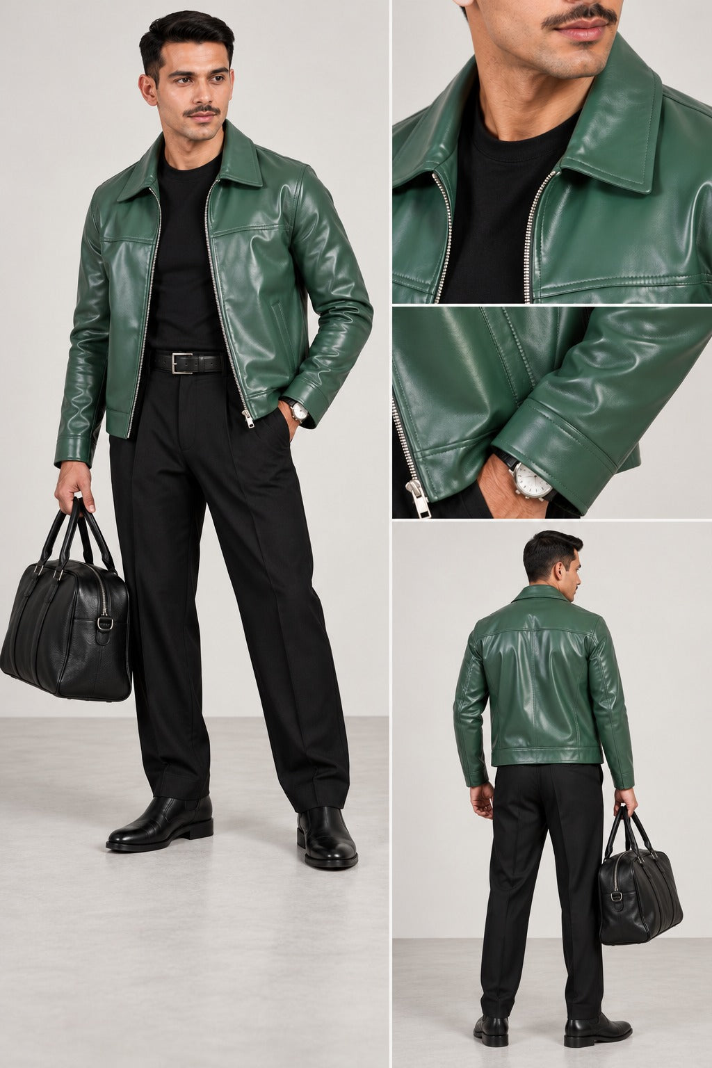 Olive Outlaw Leather Jacket