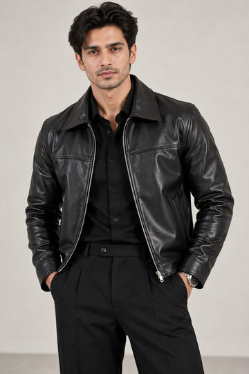Jet Black Rush Leather Jacket