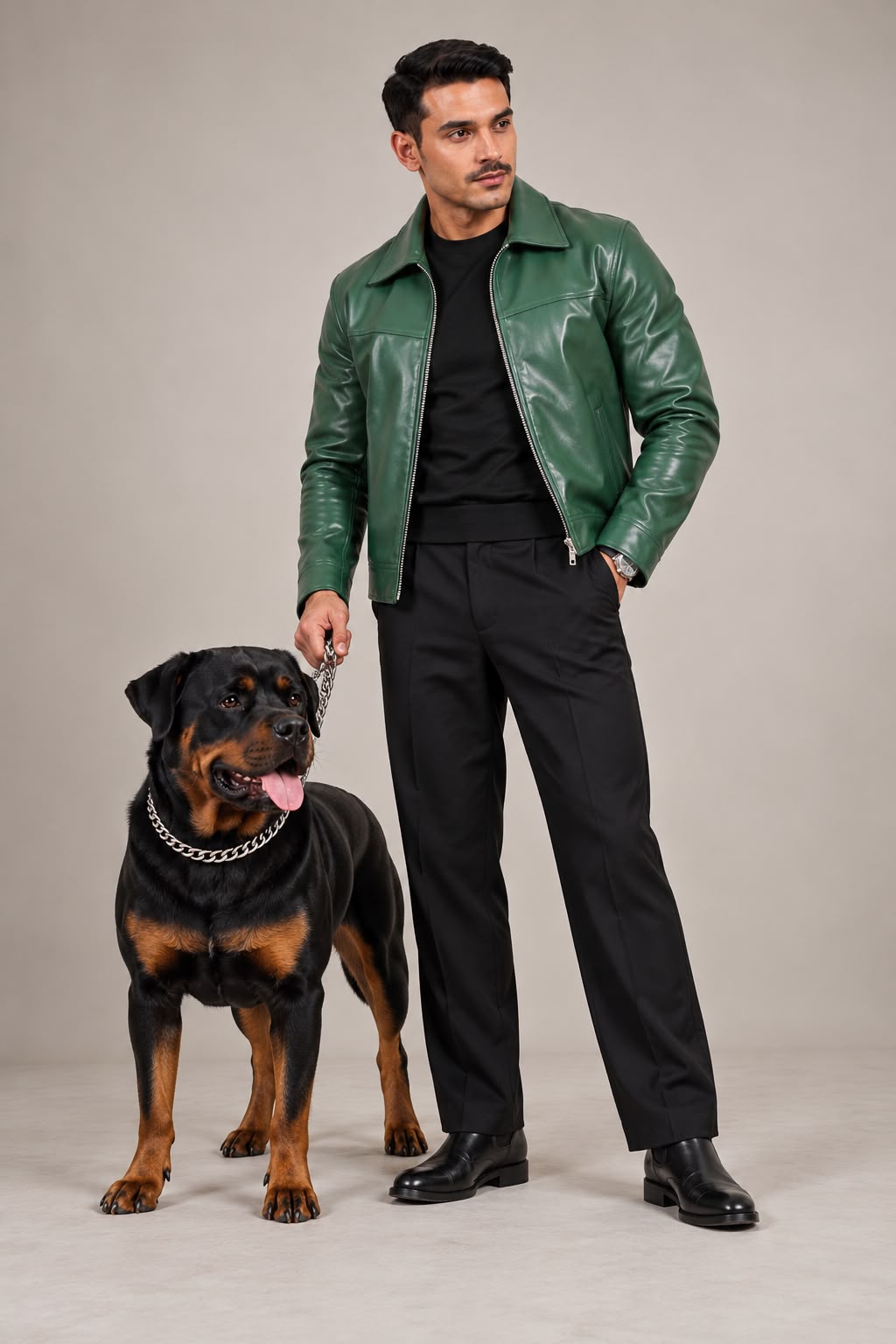 Olive Outlaw Leather Jacket