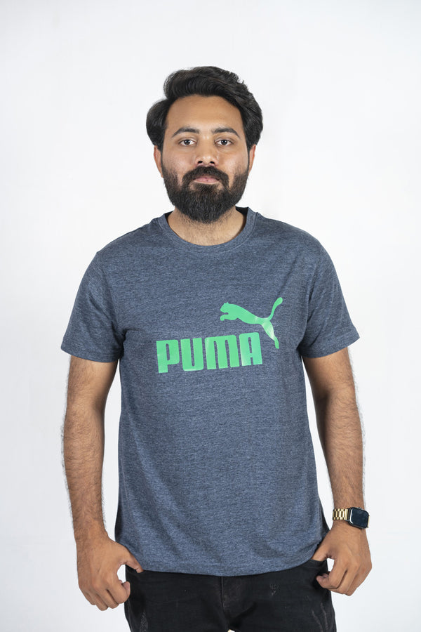 PMA Front Printed Logo Men T-Shirt Green