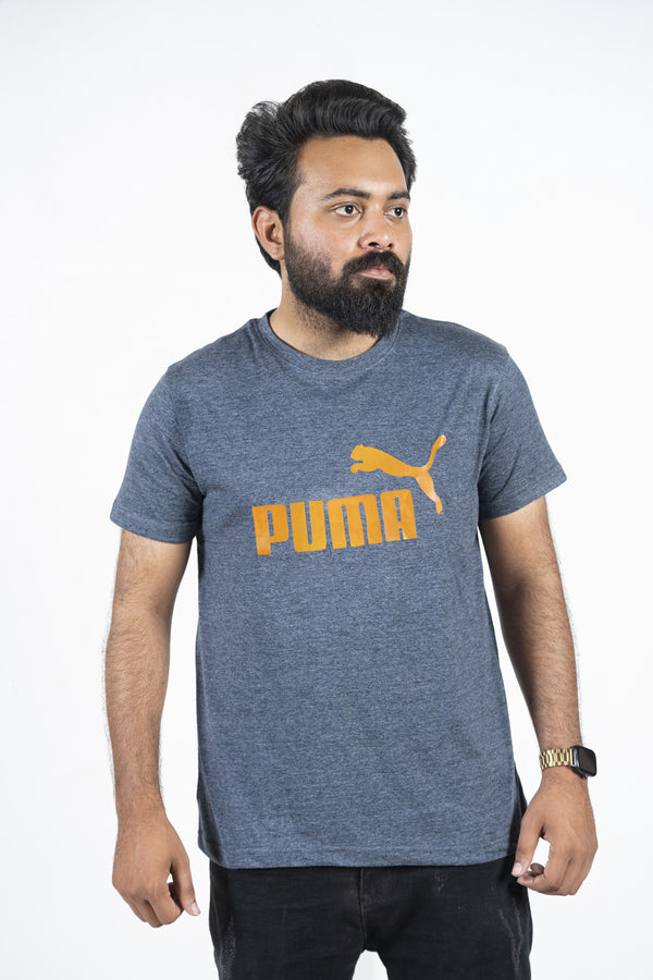 PMA Front Printed Logo Men T-Shirt Orange