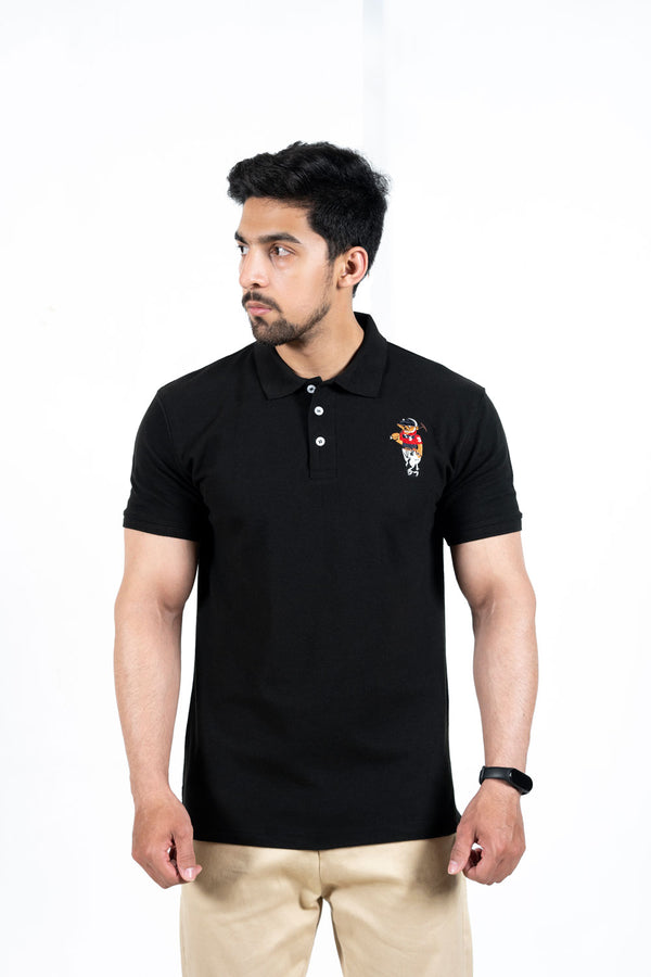 RL - Bear Imported Polo - Black