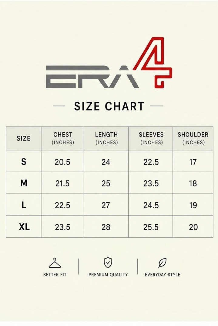 Size chart for product