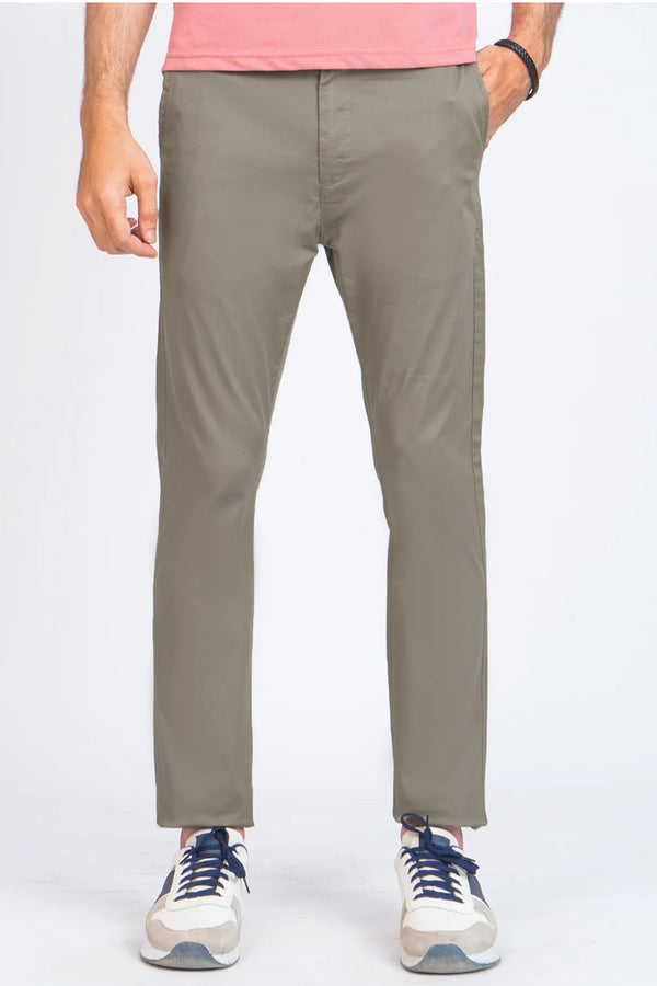 Pebble khaki Imported Cotton Chinos