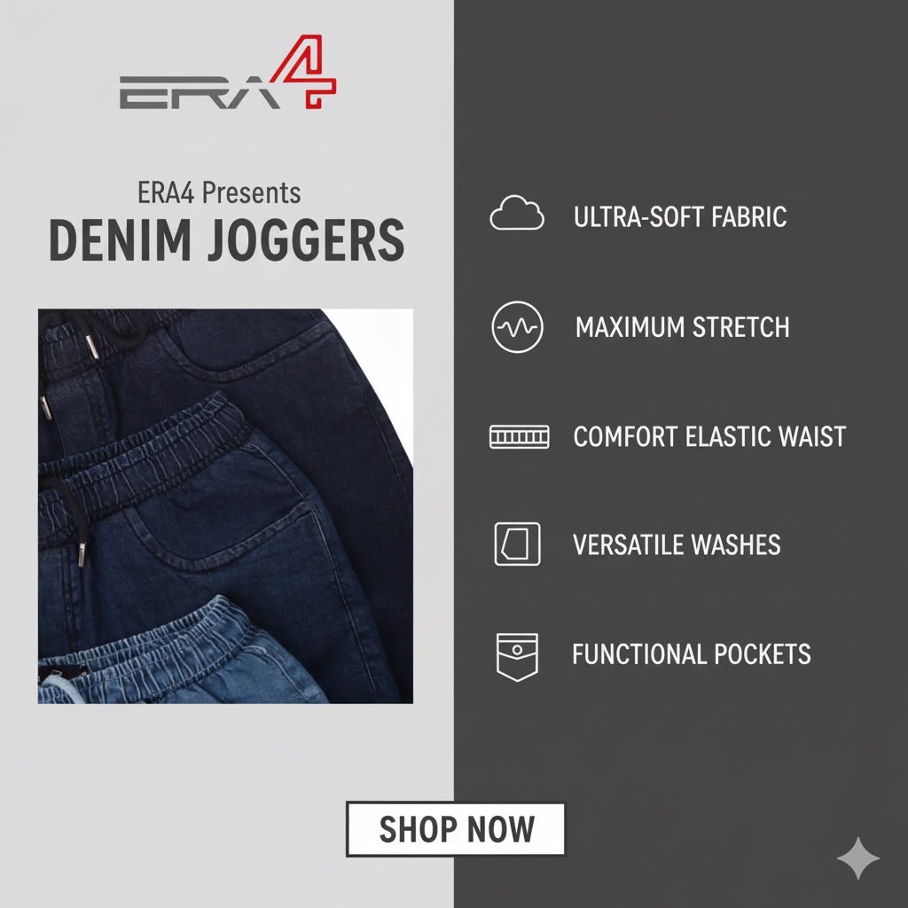 Light Blue Denim Joggers