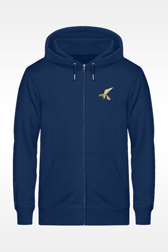 Premium Blue Zipper with Gold Hawkify Embrioded Logo