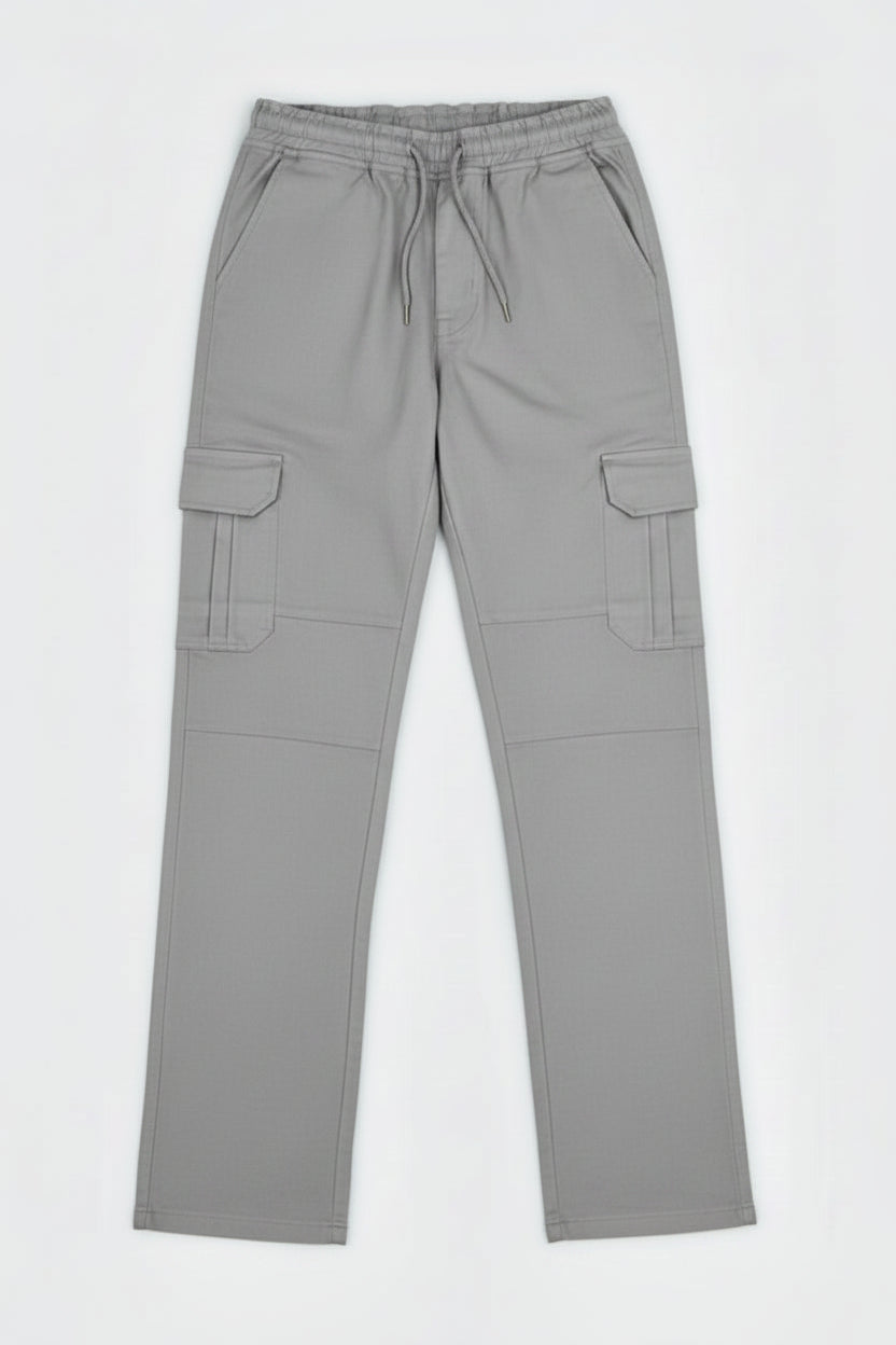 6-Pockets Relaxed Fit Cargo-Ash Gray