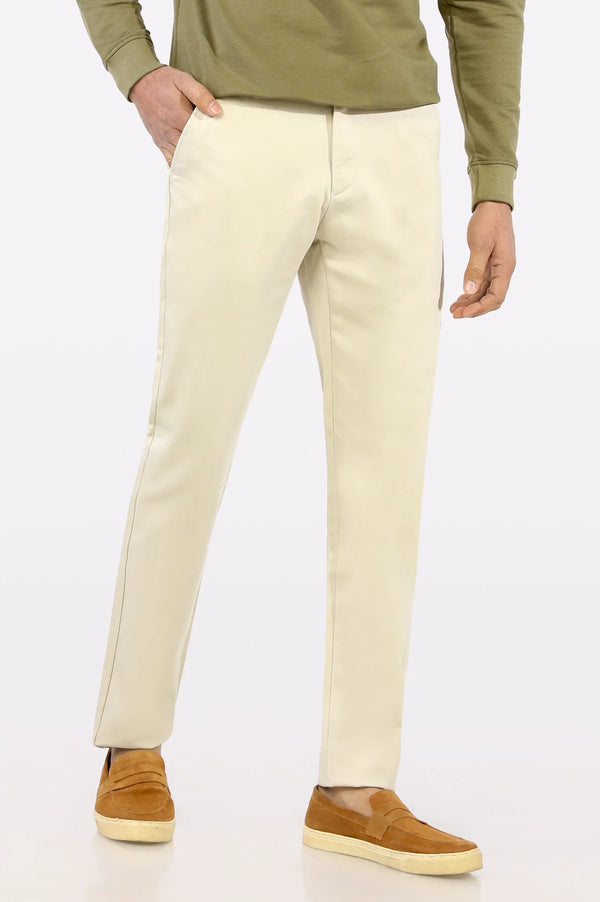 Off White Imported Cotton Chinos